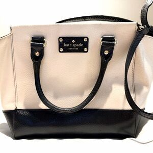 Kate Spade Two-Tone Black and Cream Tote